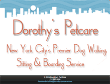 Tablet Screenshot of dorothyspetcare.com